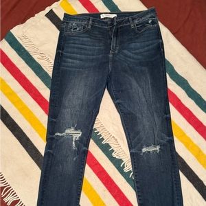 Hidden Raw Hem Crop Skinny Jean